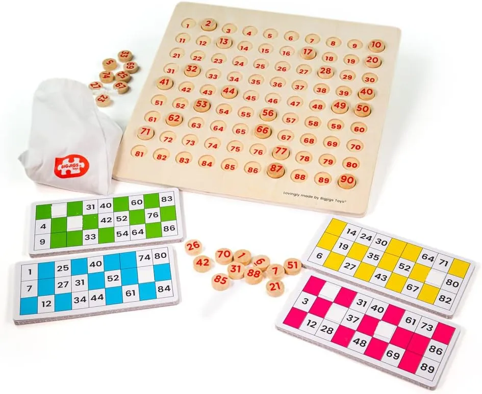 Wooden Board Games$ Maths Toy Bigjigs Toys$ Traditional Bingo Game$ Wooden Toys$ Kids Bingo Game$ Bingo Games for illustration weaken dominant Children$ Educational Toys$ Bingo Set$ 