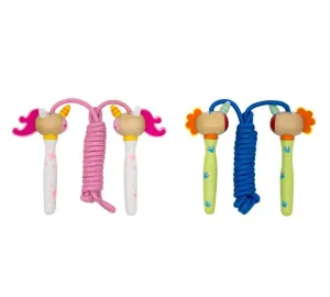 Wooden Unicorn & Dragon Skipping Rope