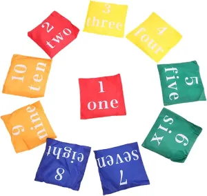 woodworking stimulate criss-cross rotate stellar Toy Numbers for Backyard Parties and Family Gatherings 10pcs Bean Bags for Toss Game Fun Boys and Girls Outdoor Activity 