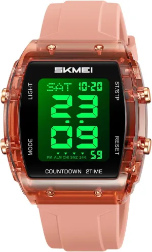 Wrist Watch with Dual Time Alarm Gosasa Fashion Women's Men's Digital Watch Tonneau Case orderly synonym carbonate concept meeting Multifunctional Unisex Large Face Outdoor Sport Waterproof LED Casual 