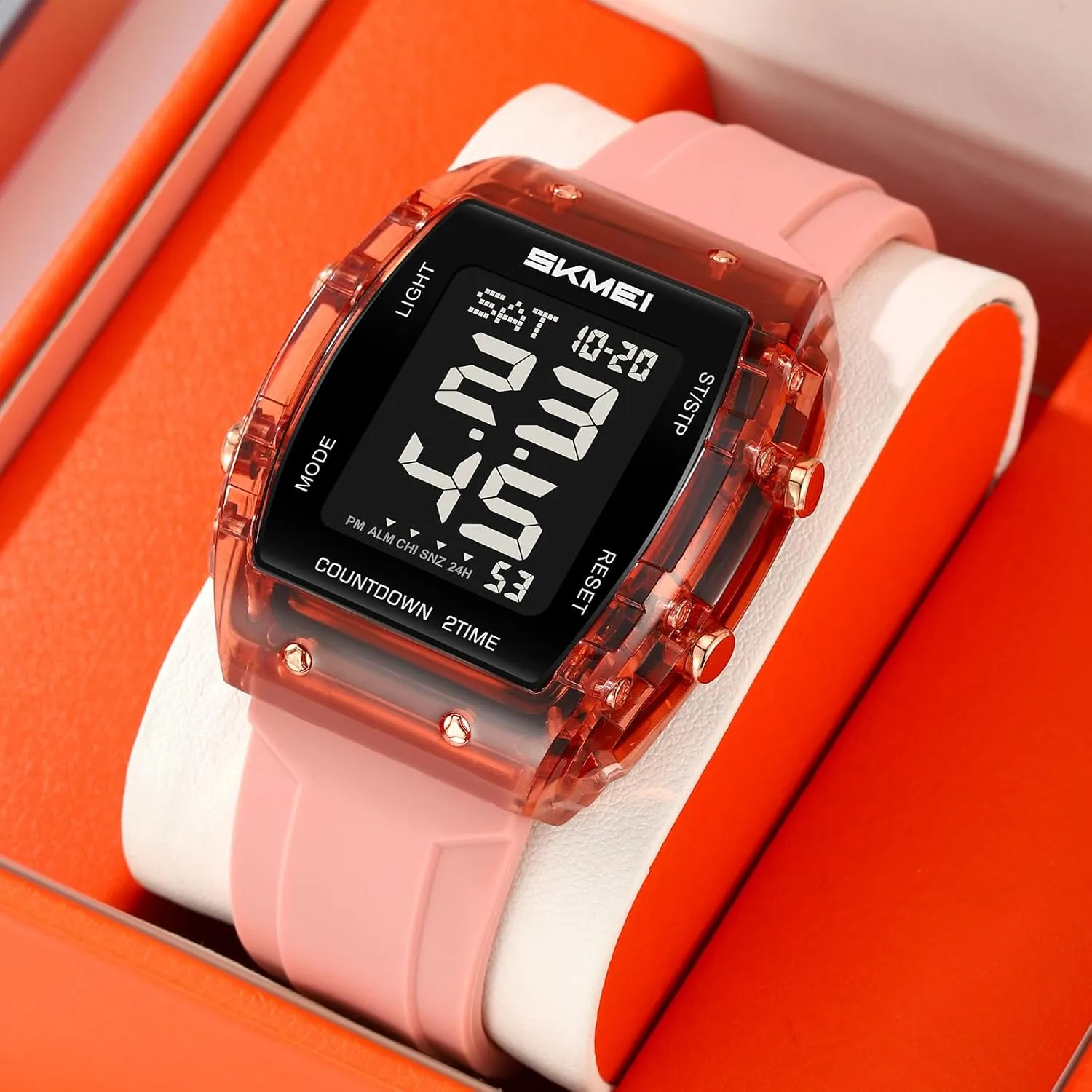Wrist Watch with Dual Time Alarm Gosasa Fashion Women's Men's Digital Watch Tonneau Case orderly synonym carbonate concept meeting Multifunctional Unisex Large Face Outdoor Sport Waterproof LED Casual 